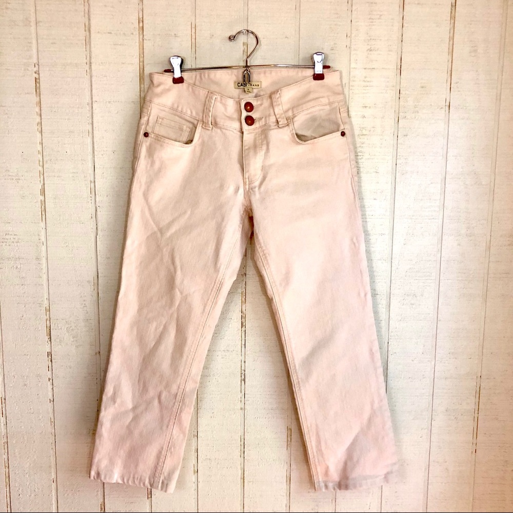 CAbi #874 Pale Pink Cropped Jeans Size 6